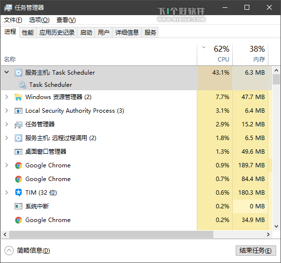 解决 Win10 的 Task Scheduler 服务 CPU 占用过高-1