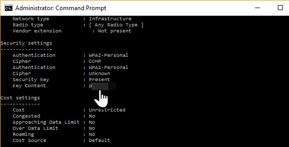 查看 Win10 保存无线 WIFI 网络密码方法-3