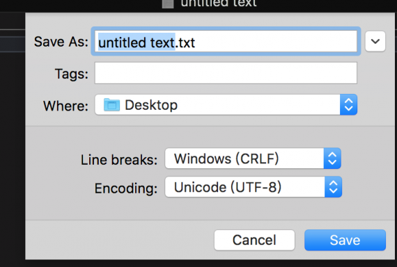解决 macOS 苹果新建 txt 文档在 Windows 下不换行问题-2